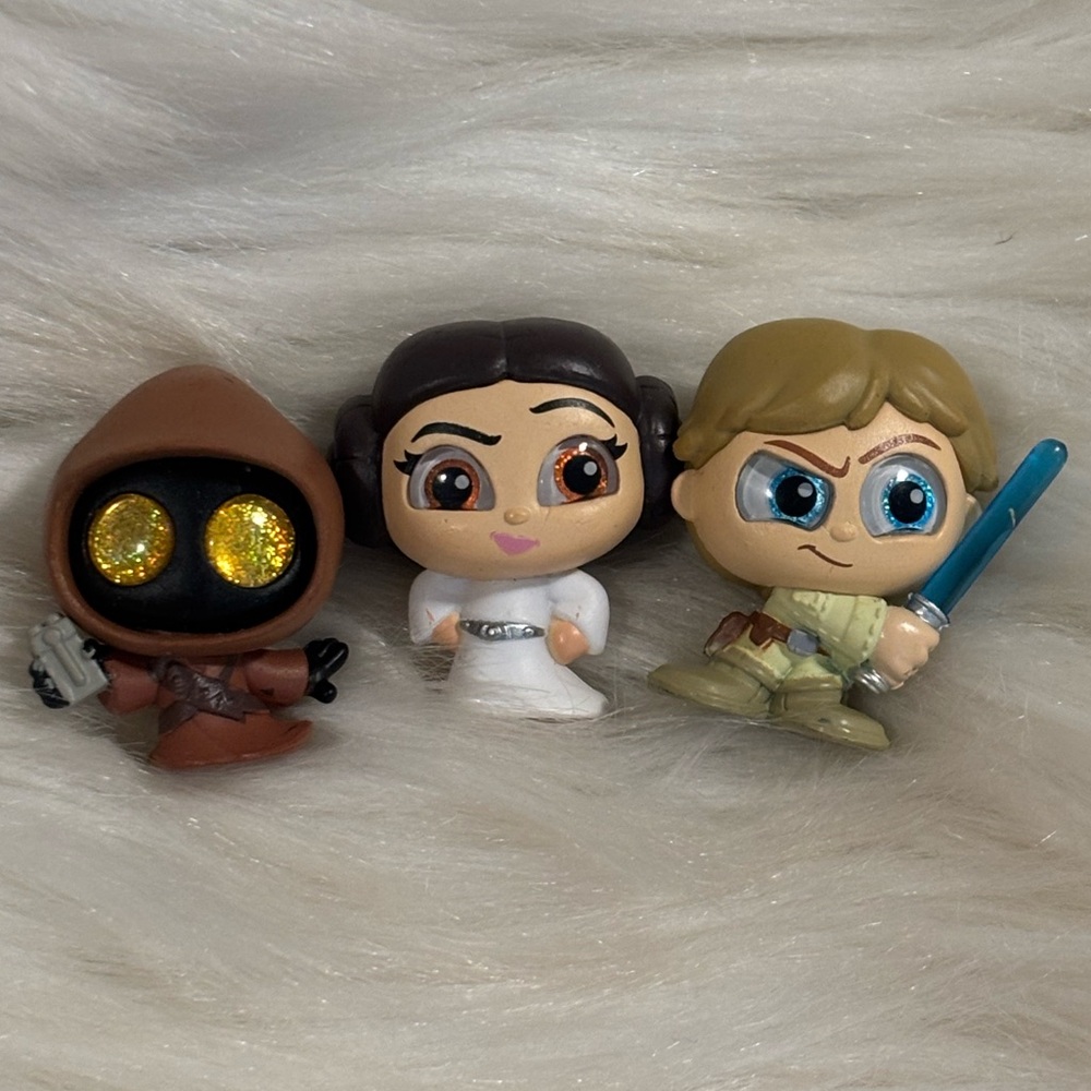 Disney Star Wars Princess Leia, Luke Skywalker, Jawa Mini Figures Set